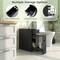 Costway Bathroom Floor Cabinet Toilet Narrow Storage Organizer with Flip Top White/Black